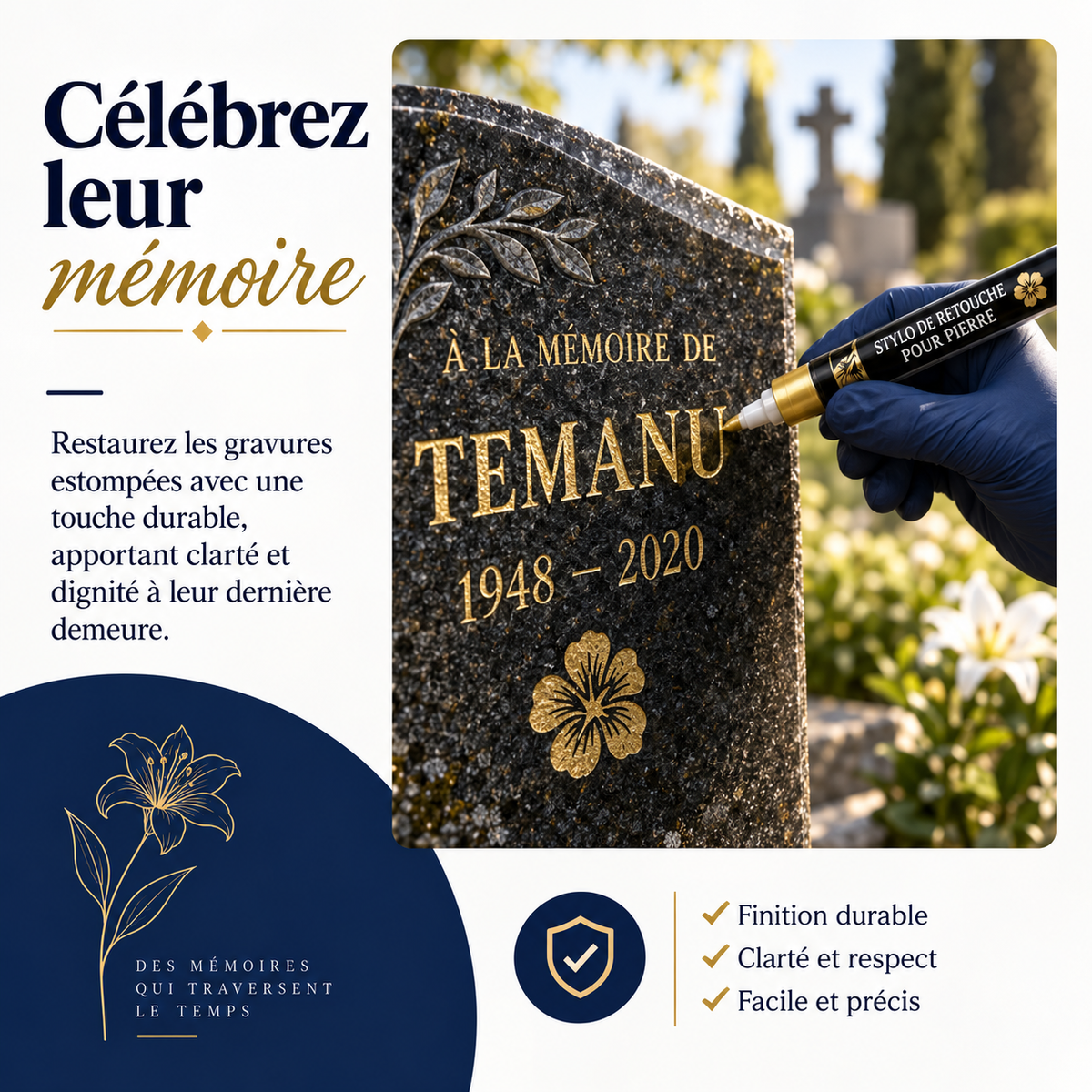 Surligneur Rénovateur pour Pierres Tombales