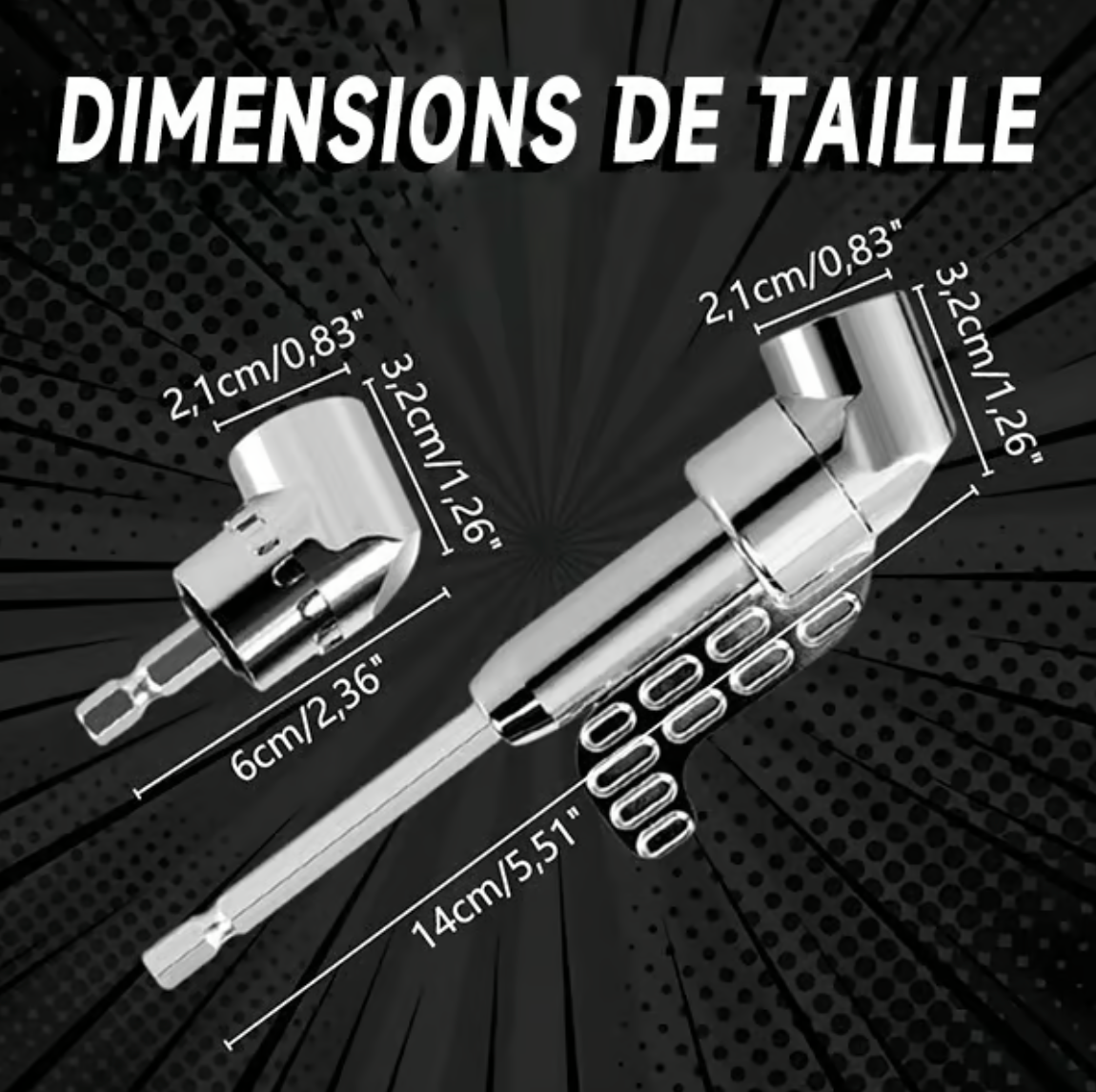 PRECOMMANDE - Adaptateur visseuse d'angle