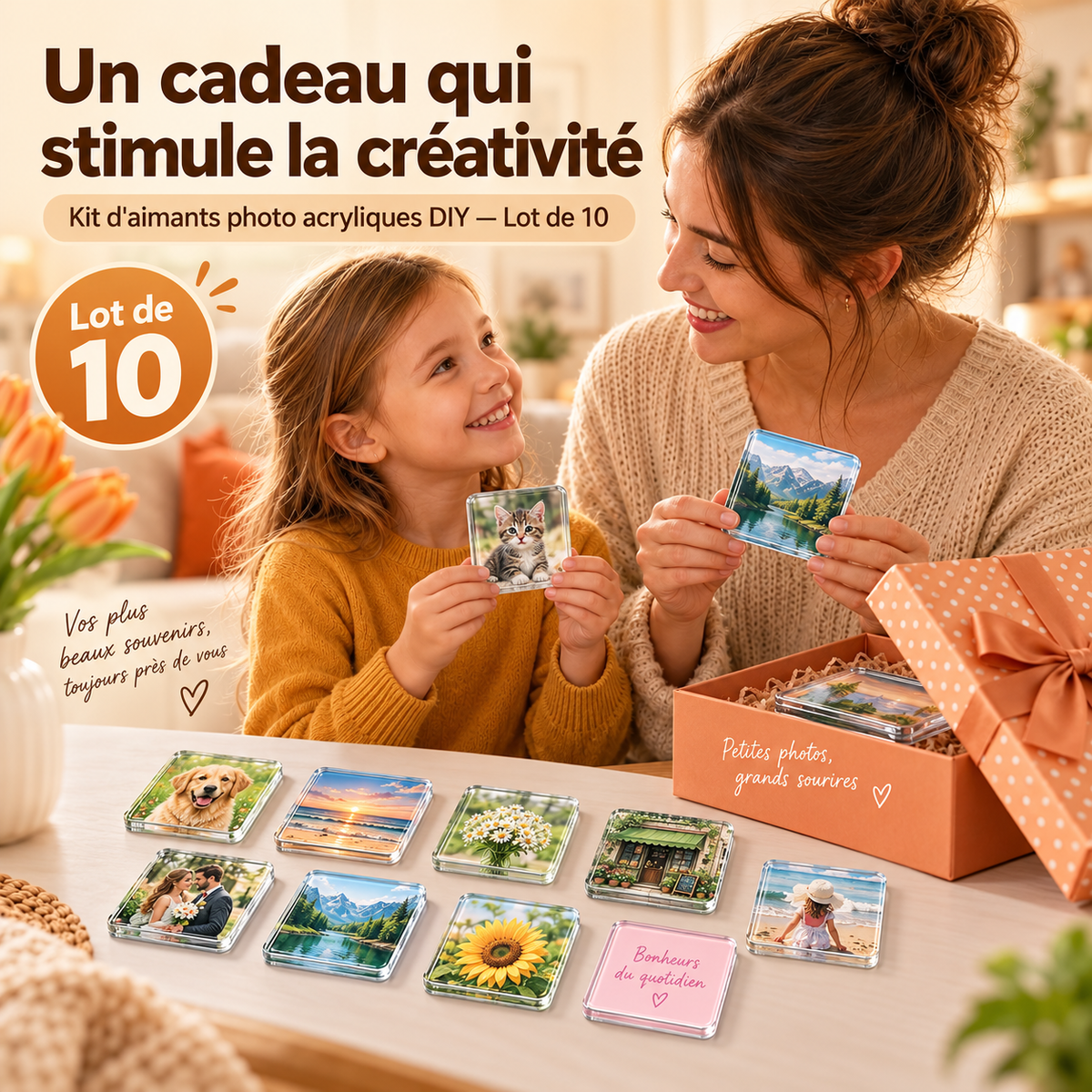 Pack 10 magnets DIY - souvenirs