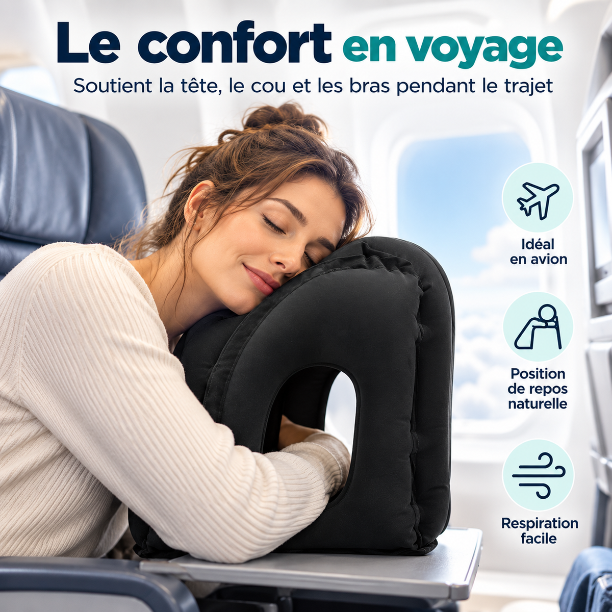 FLAWPY - Coussin de Voyage Gonflable